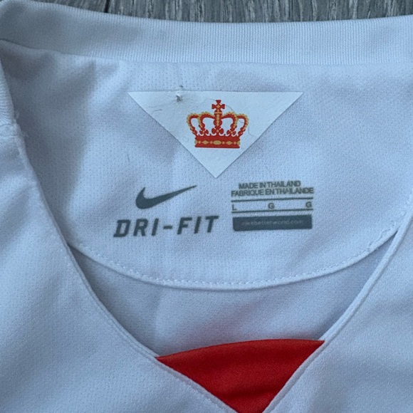 Nike Netherland White and Red Dri-FIT Jersey - Picture 3 of 4